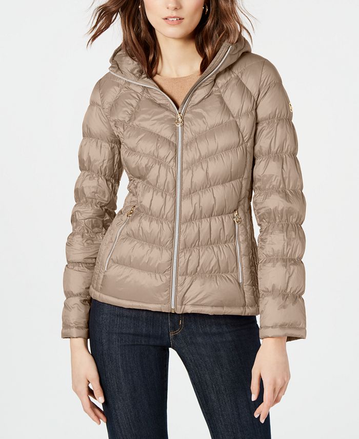 Michael Kors Packable Hooded Down Puffer Coat, Created for Macy's ...