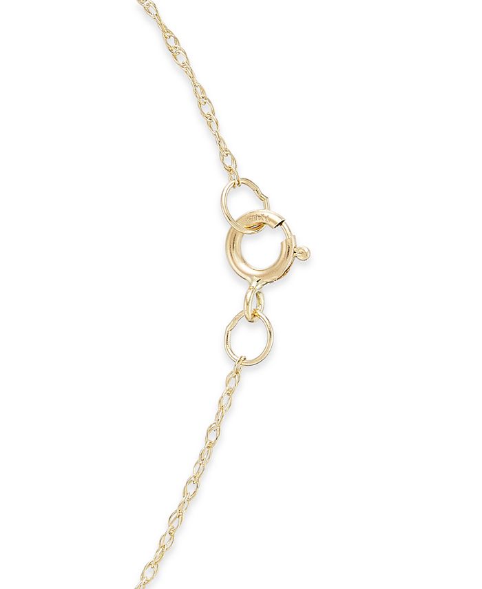 Macy's - Diamond Cross 18" Pendant Necklace (1/10 ct. t.w.) in 14k Gold & 14k White Gold