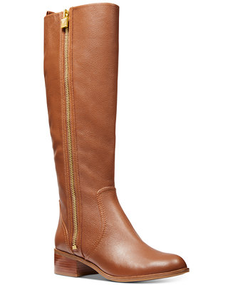 Michael Kors Frenchie Leather Tall Riding Boots - Macy's