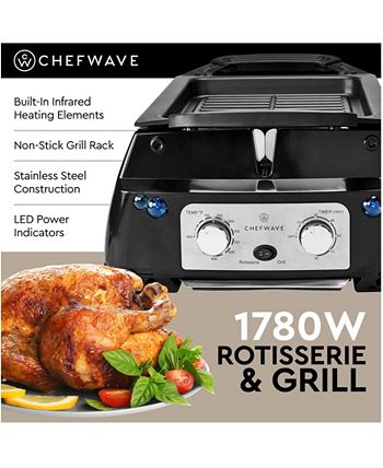Infrared Smokeless Indoor Grill with Rotisserie Kit, Indoor BBQ Portable Electric  Grill Kebab Skewers 