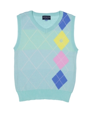 image of Andy & Evan Baby Boy-s Mint Argyle Sweater Vest