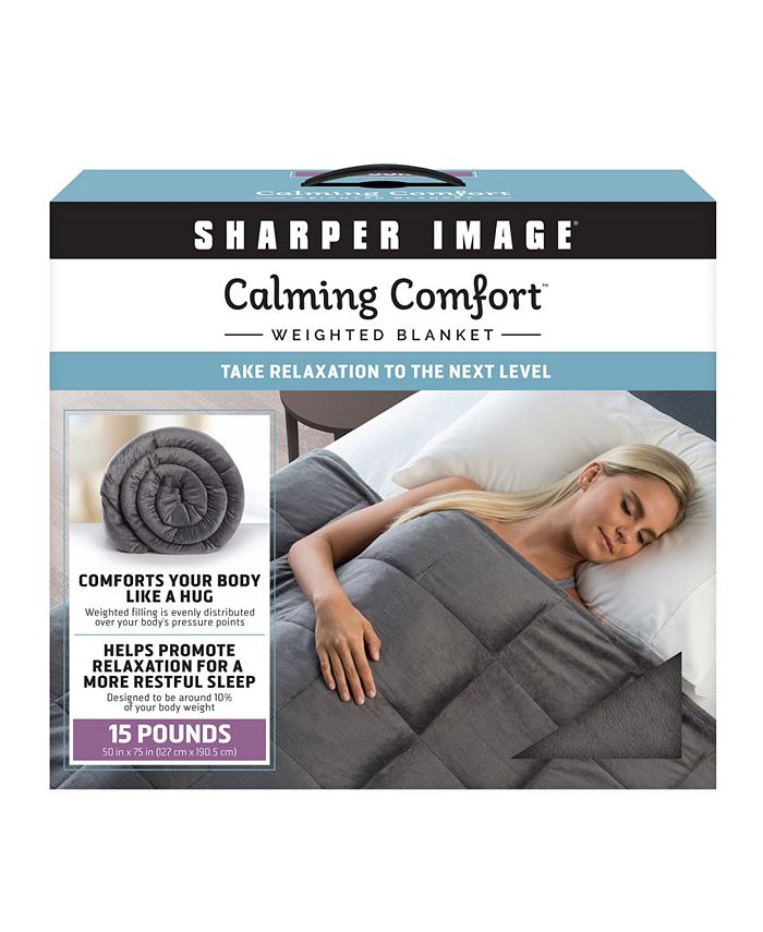 Sharper Image Calming Comfort 15lb Weighted Blanket & Reviews