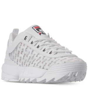 FILA WOMEN'S DISRUPTOR II CLEAR LOGO CASUAL ATHLETIC SNEAKERS FROM FINISH LINE