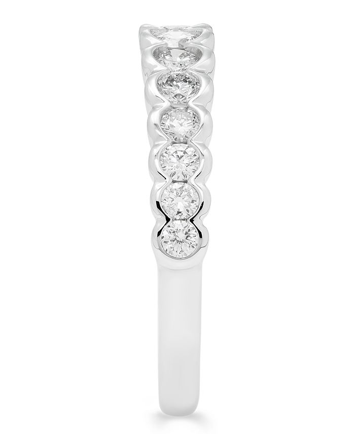 Macy's Certified Diamond (1/2 ct. t.w.)Band in 14K White Gold & Reviews ...