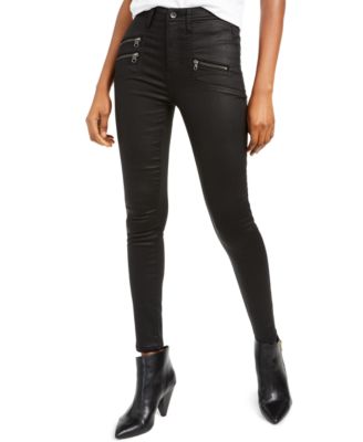 Kendall + Kylie - Coated Zipper-Pocket Skinny Jeans