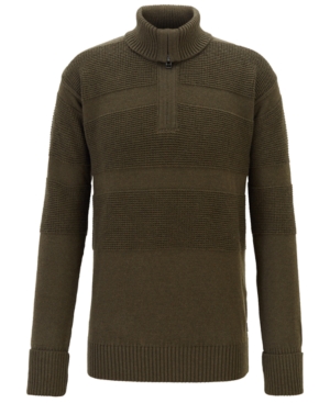 Boss Men's Bastiani Zip-Neck Troyer Sweater