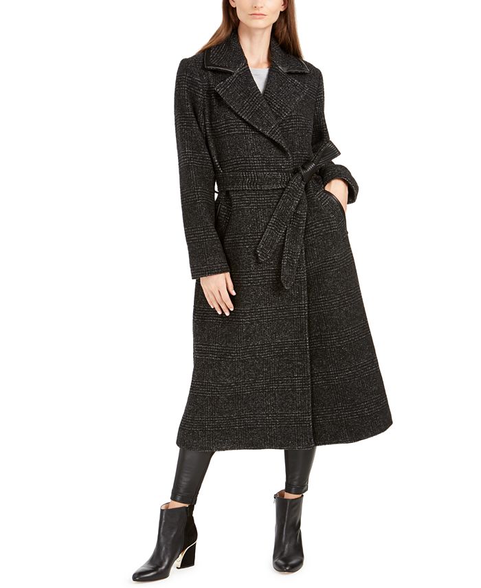 Michael kors outlet plaid coat