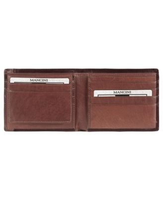 Casablanca Collection Men's RFID Secure Center Billfold with Removable Center Wing Passcase