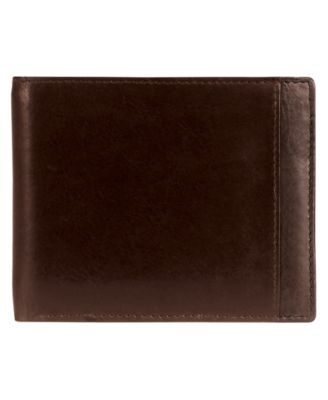 Casablanca Collection Men's RFID Secure Center Billfold with Removable Left Wing Passcase