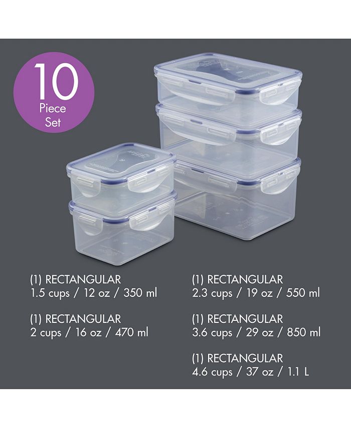 Lock n Lock Easy Essentials Rectangular 10Pc. Food Storage Set Macy's