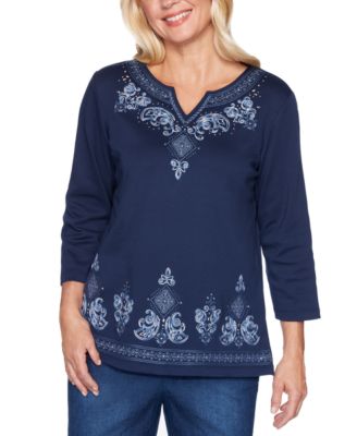 Alfred Dunner - Autumn Harvest Embroidered Top
