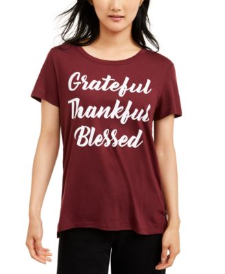 Love Tribe - Juniors' Grateful Thankful Blessed T-Shirt