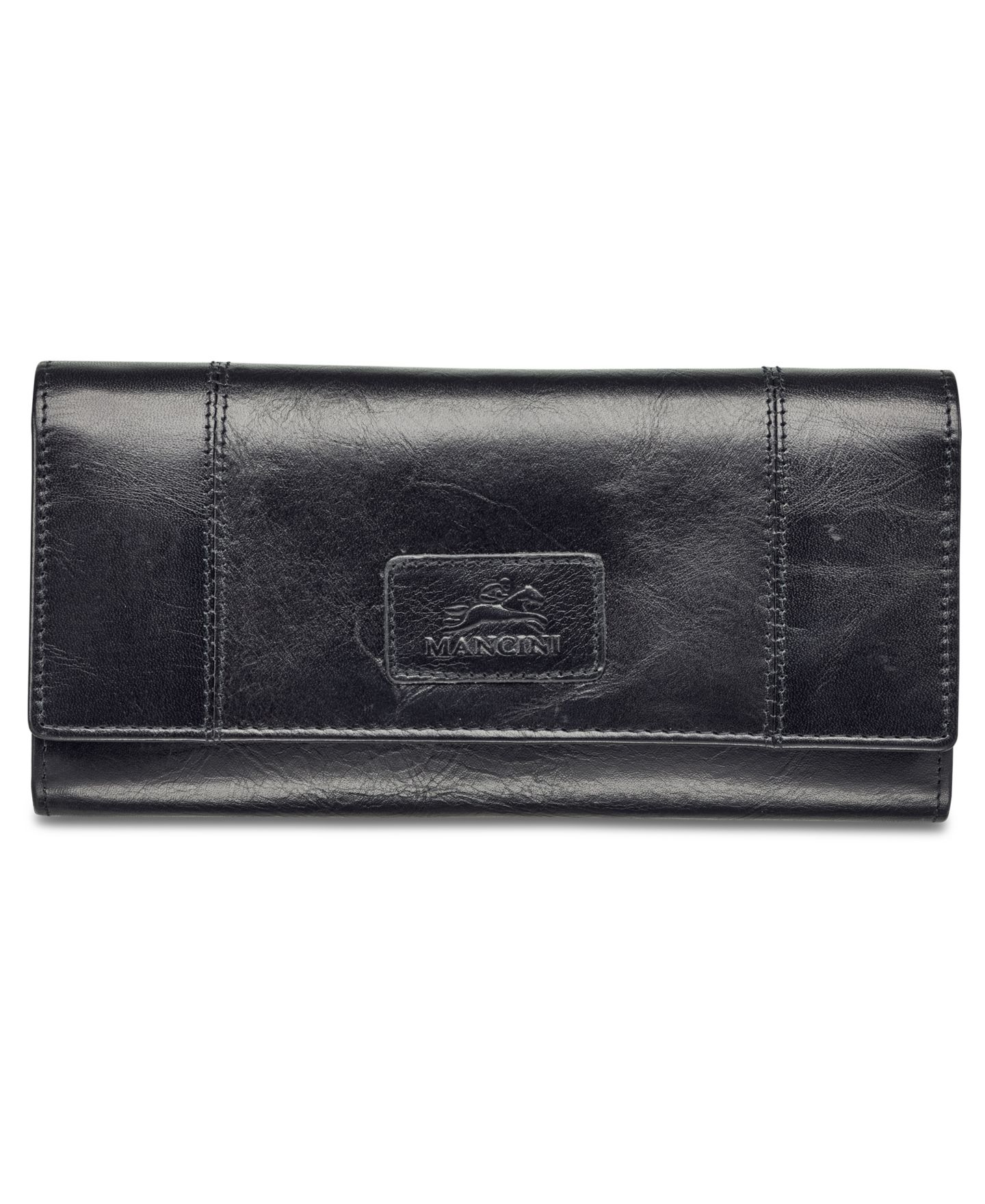 Женский кошелёк Mancini Casablanca Collection RFID Secure Ladies Trifold Wing Wallet, цвет: Чёрный — фото 1