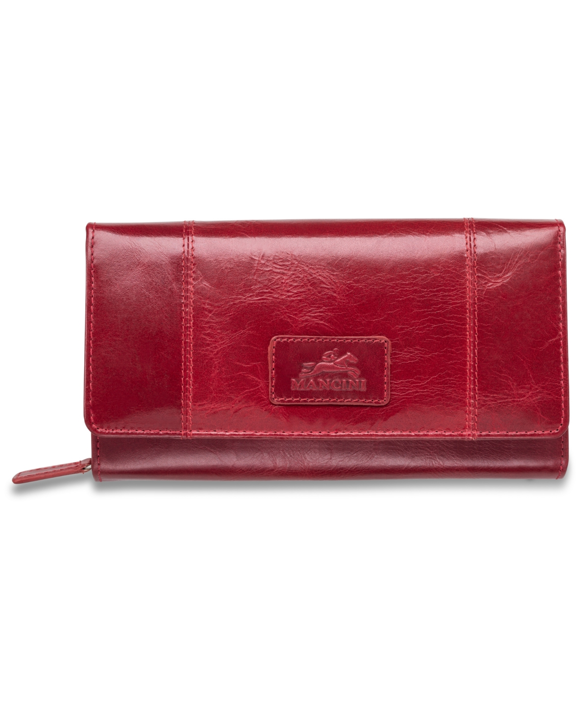 Casablanca Collection Rfid Secure Ladies Clutch Wallet - Red
