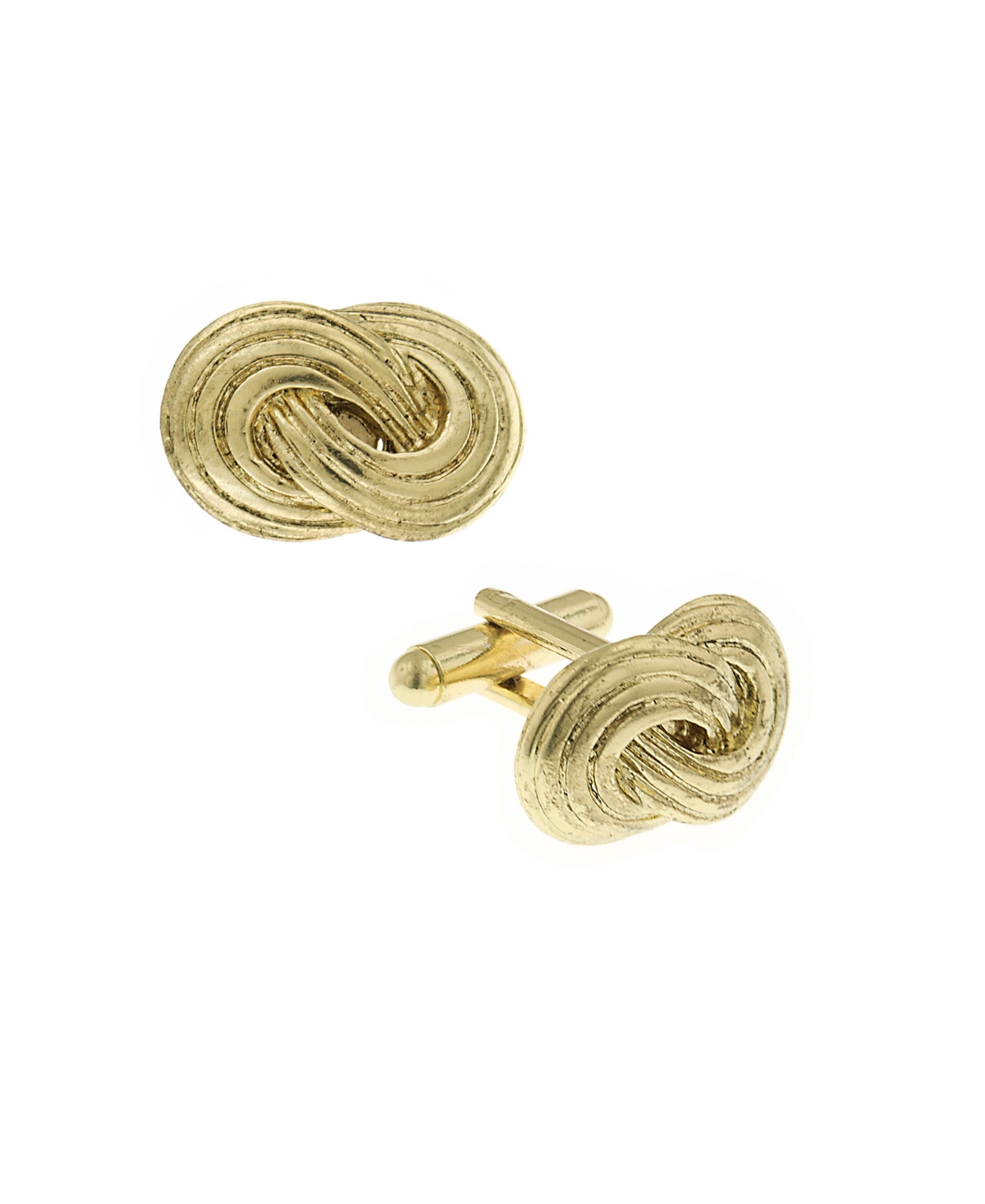 Jewelry 14K Gold-Plated Infinity Knot Cufflinks - Gold