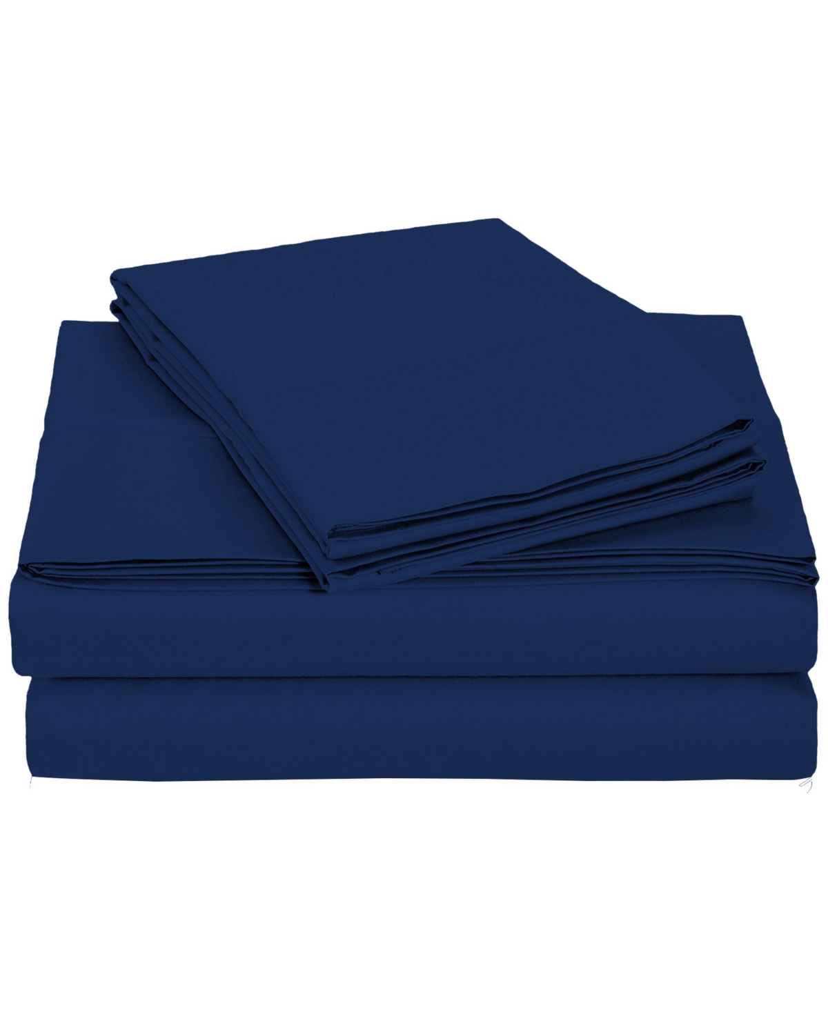 Universal Home Fashions University Solid Microfiber 6-pc. Sheet Set, Full In Navy