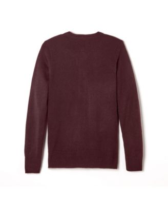 Big Girls Anti-Pill Crew Neck Cardigan Sweater