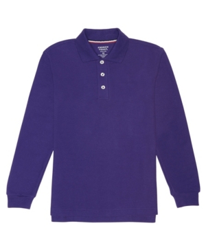 French Toast Big Boys Long Sleeve Pique Polo Shirt