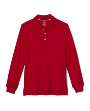 French Toast Big Boys Long Sleeve Pique Polo Shirt