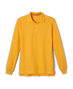 French Toast Big Boys Long Sleeve Pique Polo Shirt