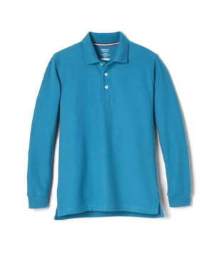 French Toast Toddler Boys Long Sleeve Pique Polo Shirt