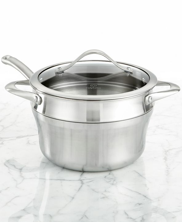 Calphalon Contemporary Stainless Steel 2.5 Qt. Covered Saucepan with