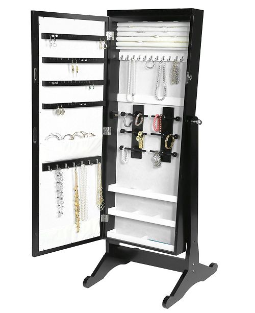 Richards Homewares Jewelry Armoire With Led Free Standing Cabinet