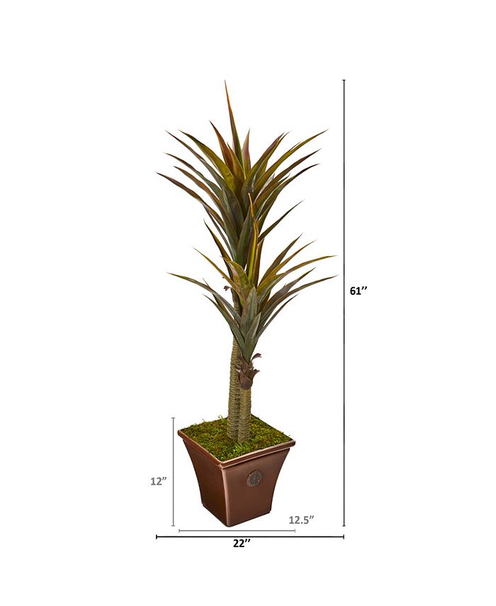 Nearly Natural 61" Yucca Artificial Tree in Planter Macy's