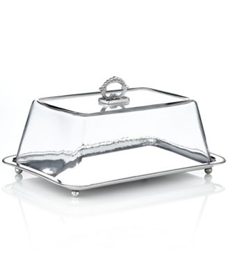 Godinger - Rectangular Tray with Glass Dome