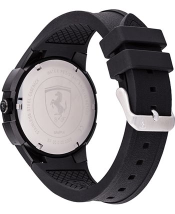 Ferrari - Men's Apex Black Silicone Strap Watch 44mm