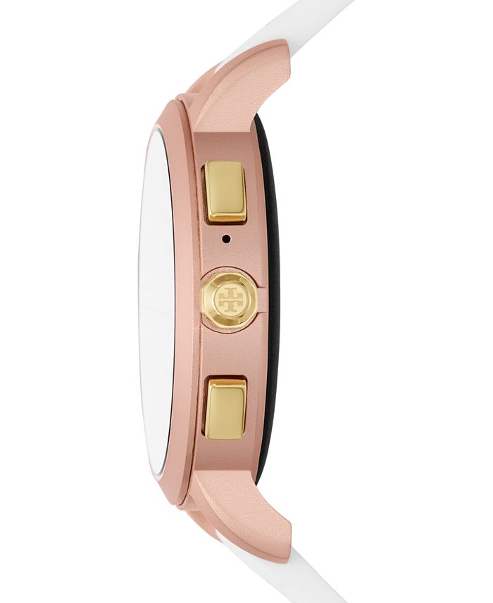 Tory Burch Women's Tory White Silicone Strap Touchscreen Smart Watch ...