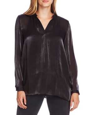 VINCE CAMUTO IRIDESCENT HENLEY BLOUSE
