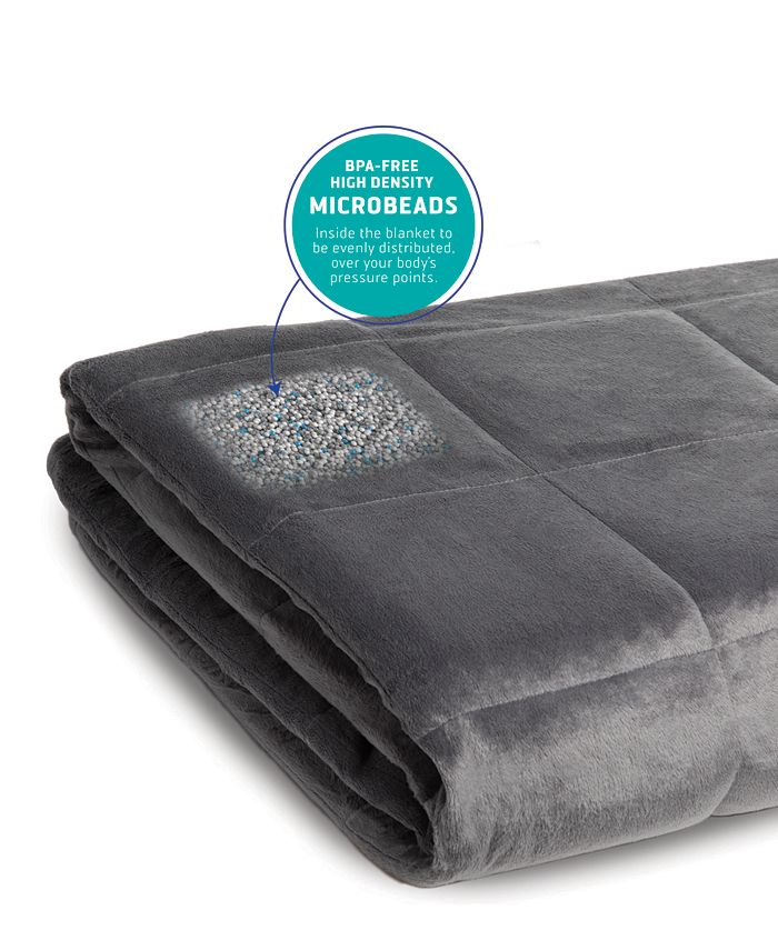 Sharper Image Calming Comfort Reversible Cooling 12lb Weighted Blanket