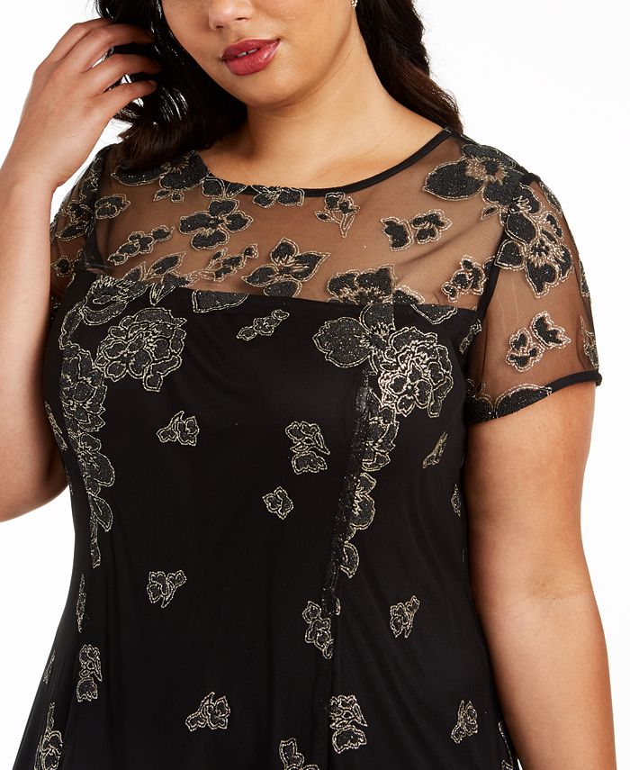 SL Fashions Plus Size MetallicGlitter Dress Macy's