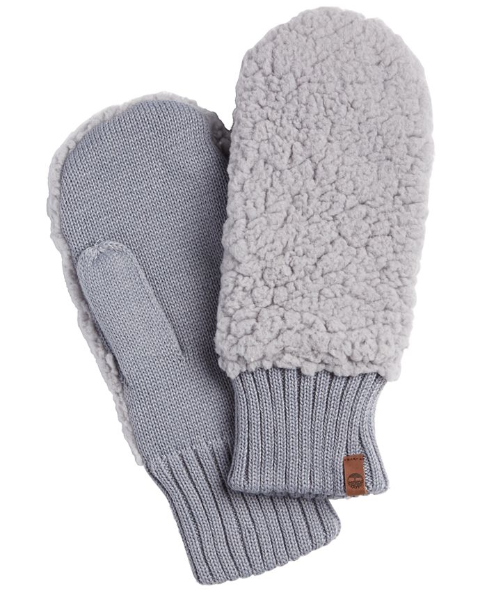 Timberland Recycled Knit Sherpa Fleece Mittens Macy's