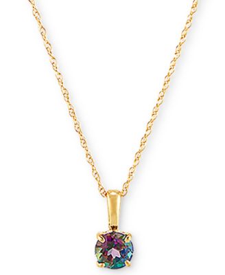 Macy's - Birthstone 18" Pendant Necklace in 14k Gold or 14k White Gold
