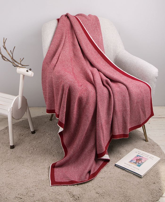Glitzhome Knitted Throw Blanket Macy's