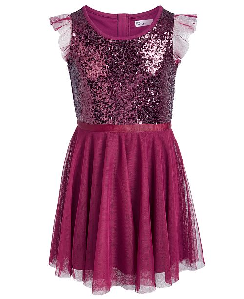 Epic Threads Big Girls Sequin RuffleSleeve Party Dress, Created For Macy's & Reviews Dresses