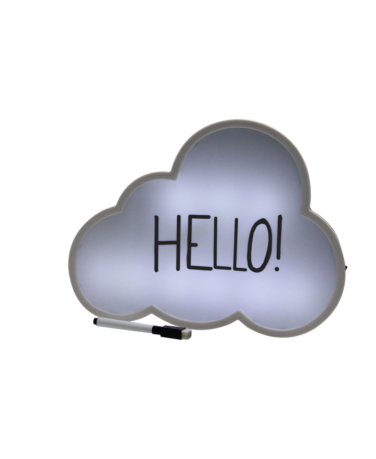 Northlight Battery Operated Led Lighted Cloud Shaped Board In White