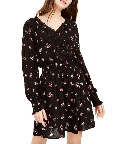 American Rag Juniors Floral Faux Wrap Dress Created For Macy S