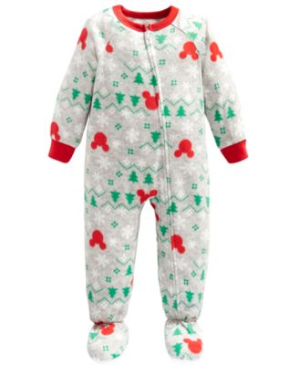 AME - Toddler Boys 1-Pc. Fleece Mickey Mouse Footie Pajamas