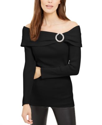 macy's off the shoulder sweater