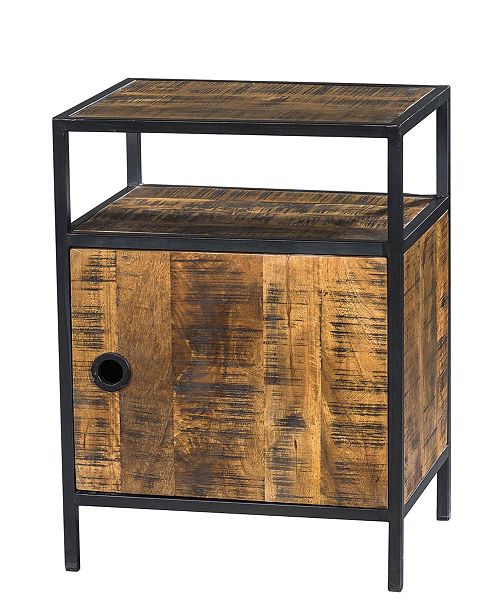 Villa2 Villa 2 Milano Single Cabinet Solid Wood Iron Side Table Reviews Furniture Macy S
