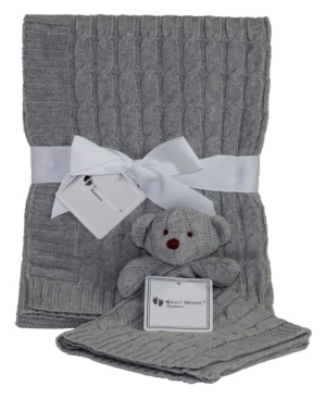 3 Stories Trading Baby Mode Signature Cable Knit Baby Blanket Gift Set