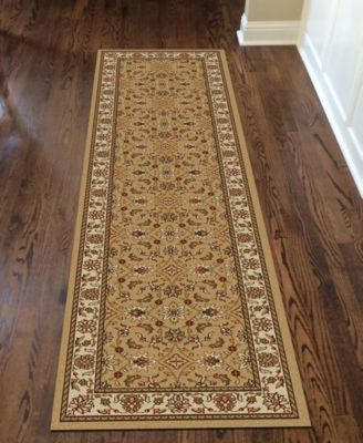 CLOSEOUT! 1592/1074/BEIGE Pesaro Beige 2'2" x 7'7" Runner Rug