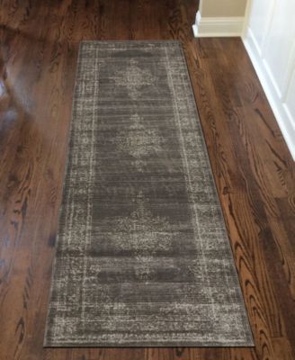 CLOSEOUT! 3563/0043/LIGHTBROWN Cantu Brown 2'2" x 7'7" Runner Rug