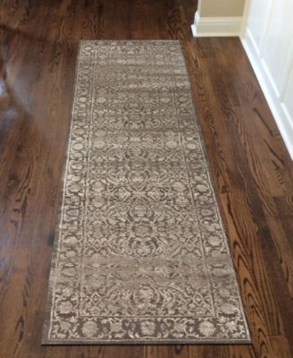 CLOSEOUT! 3564/0043/LIGHTBROWN Cantu Brown 2'2" x 7'7" Runner Rug