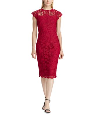 ralph lauren lace dress macy's