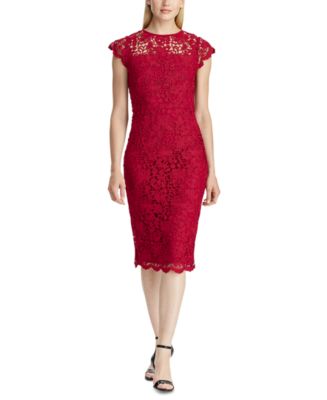Lauren Ralph Lauren Floral-Lace Dress & Reviews - Dresses - Women - Macy's