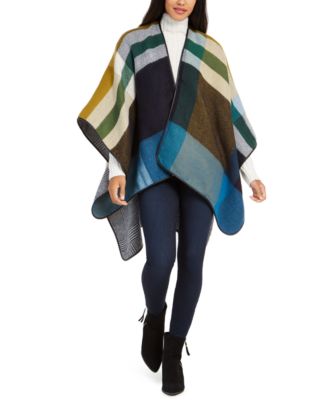 Marcus Adler - Multi Plaid Reversible Ruana